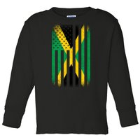 Jamaican Vintage Jamaica Flag Toddler Long Sleeve Shirt