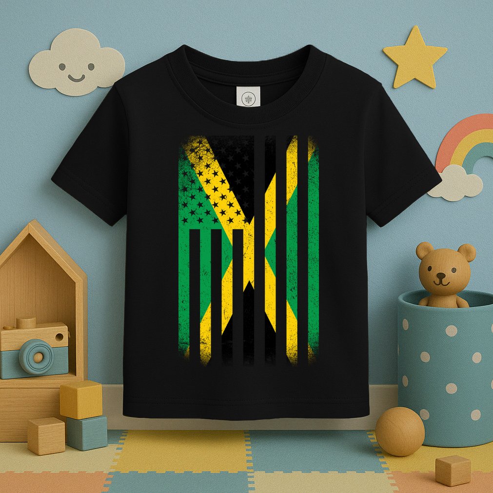 Jamaican Vintage Jamaica Flag Toddler T-Shirt