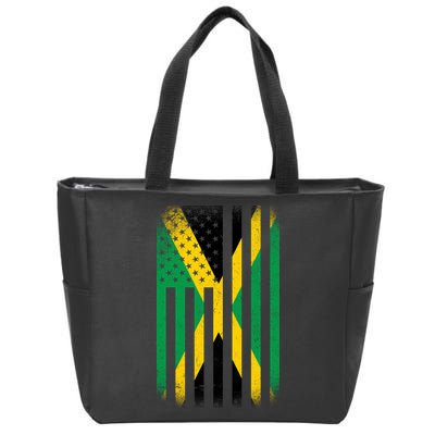 Jamaican Vintage Jamaica Flag Zip Tote Bag