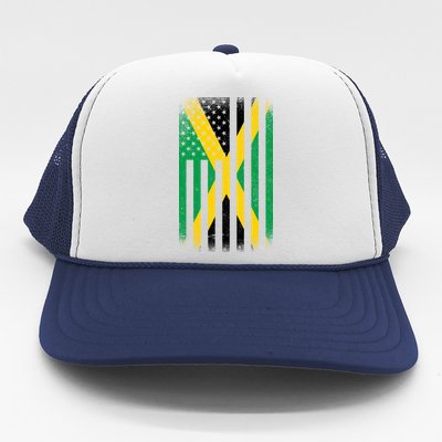 Jamaican Vintage Jamaica Flag Trucker Hat