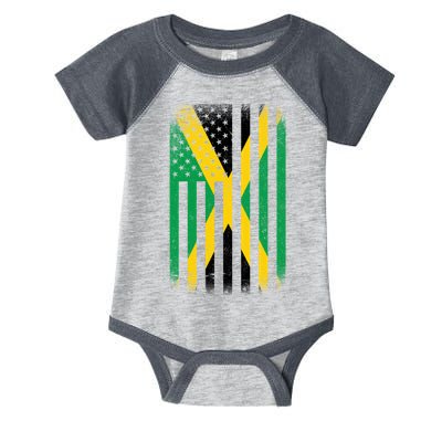 Jamaican Vintage Jamaica Flag Infant Baby Jersey Bodysuit