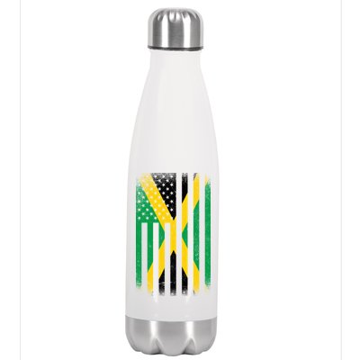 Jamaican Vintage Jamaica Flag Stainless Steel Insulated Water Bottle