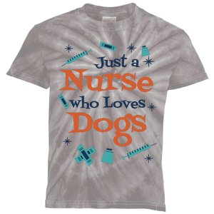 Just A Nurse Who Loves Dogs Kids Tie-Dye T-Shirt