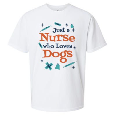 Just A Nurse Who Loves Dogs Sueded Cloud Jersey T-Shirt