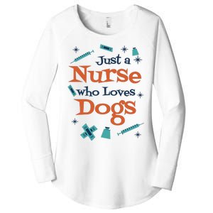 Just A Nurse Who Loves Dogs Women's Perfect Tri Tunic Long Sleeve Shirt