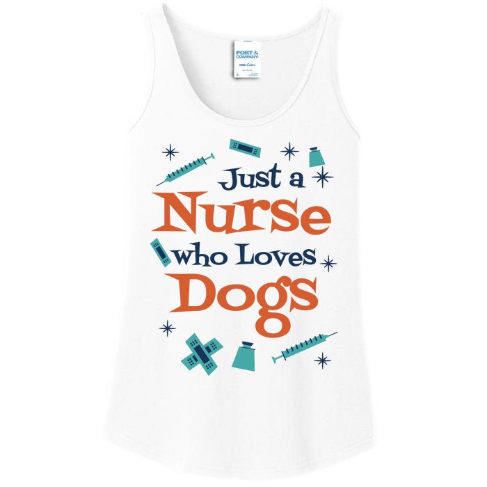 Just A Nurse Who Loves Dogs Ladies Essential Tank