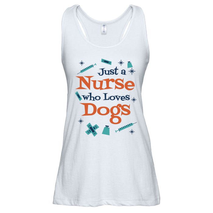 Just A Nurse Who Loves Dogs Ladies Essential Flowy Tank