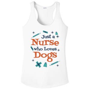 Just A Nurse Who Loves Dogs Ladies PosiCharge Competitor Racerback Tank