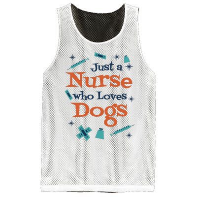 Just A Nurse Who Loves Dogs Mesh Reversible Basketball Jersey Tank