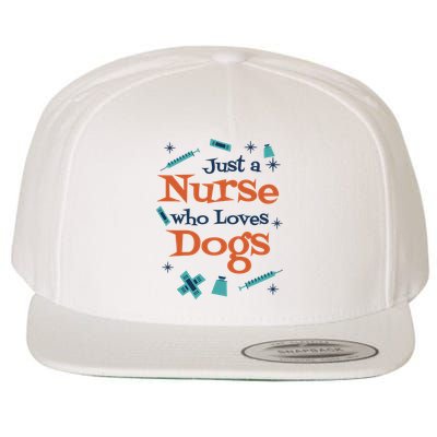 Just A Nurse Who Loves Dogs Wool Snapback Cap