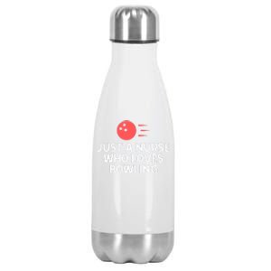 Just A Nurse Who Loves Bowling Outfit Women Stainless Steel Insulated Water Bottle