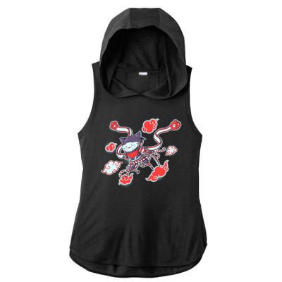 Japanese Anime Ninja Shinobi Cat Ladies PosiCharge Tri-Blend Wicking Draft Hoodie Tank