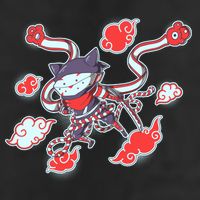 Japanese Anime Ninja Shinobi Cat Garment-Dyed Heavyweight T-Shirt
