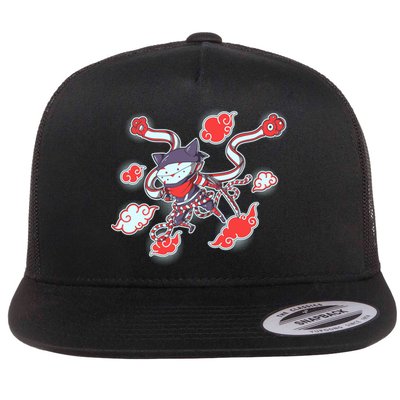 Japanese Anime Ninja Shinobi Cat Flatbill Hat