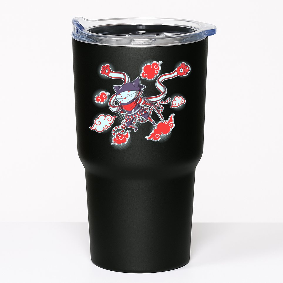 Japanese Anime Ninja Shinobi Cat Tumbler