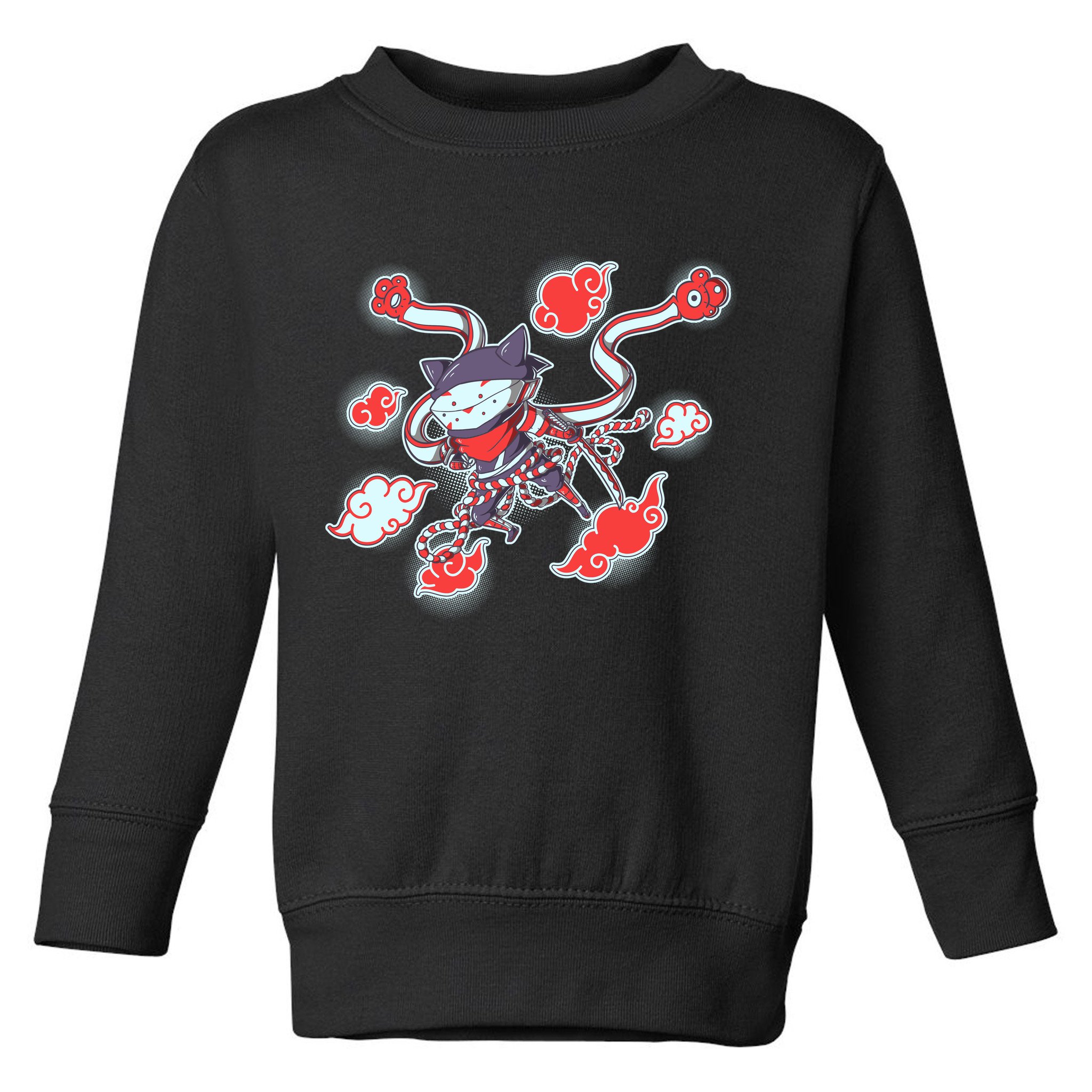 Japanese Anime Ninja Shinobi Cat Toddler Sweatshirt