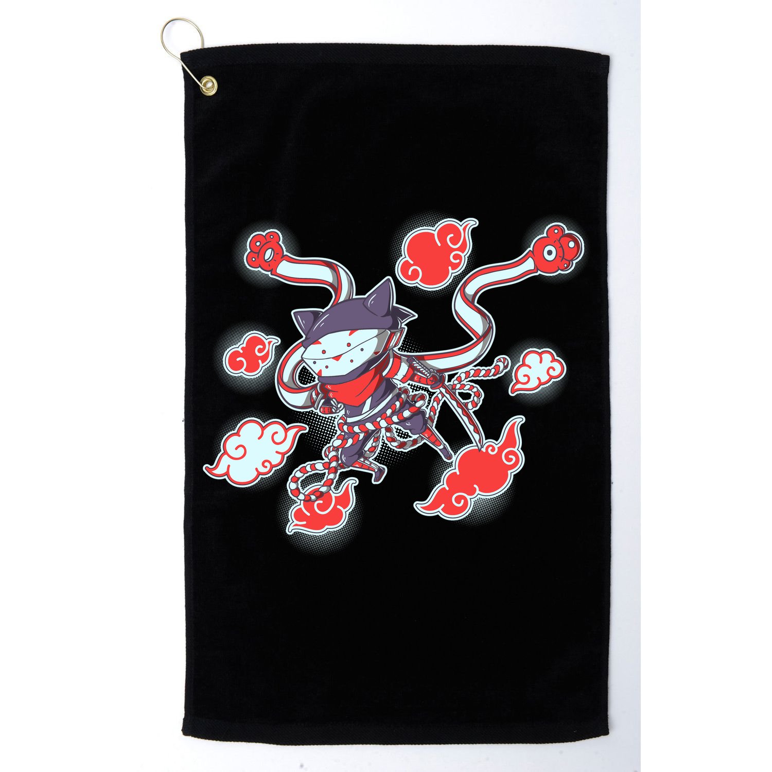 Japanese Anime Ninja Shinobi Cat Golf Towel
