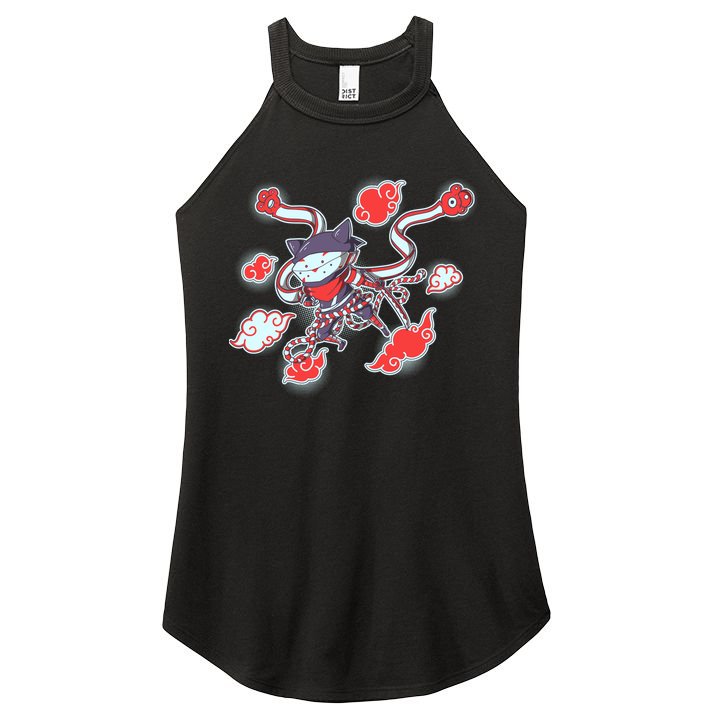 Japanese Anime Ninja Shinobi Cat Women's Perfect Tri Rocker Tank