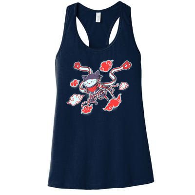 Japanese Anime Ninja Shinobi Cat Women's Racerback Tank