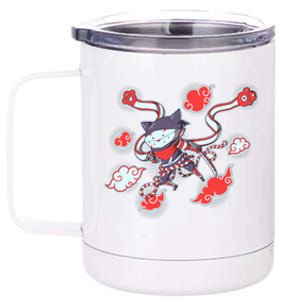 Japanese Anime Ninja Shinobi Cat 12 oz Stainless Steel Tumbler Cup