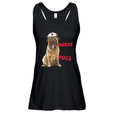 Just A Nurse Who Loves Pugs Ladies Essential Flowy Tank