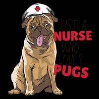 Just A Nurse Who Loves Pugs 16 in Basic Backpack