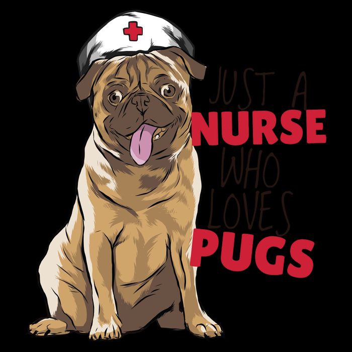 Just A Nurse Who Loves Pugs 16 in Basic Backpack