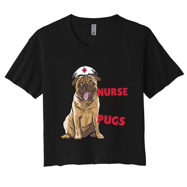 Just A Nurse Who Loves Pugs Crop Top