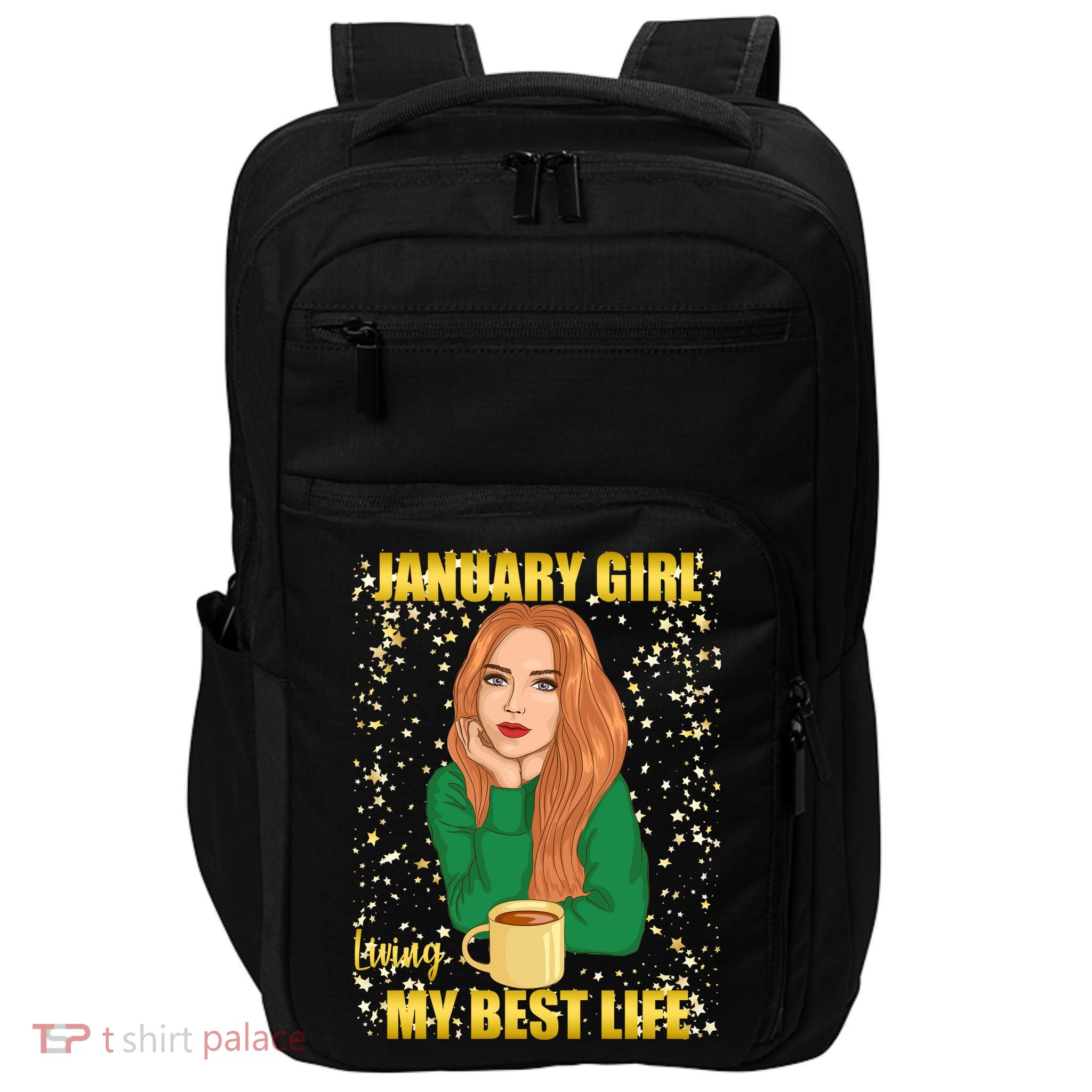 January Girl Living My Best Life Impact Tech Backpack