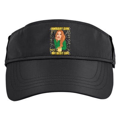 January Girl Living My Best Life Adult Drive Performance Visor