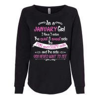 January Girl Sweet But Crazy Funny Birthday Womens California Wash Sweatshirt