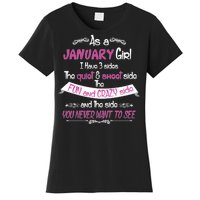 January Girl Sweet But Crazy Funny Birthday Women's T-Shirt