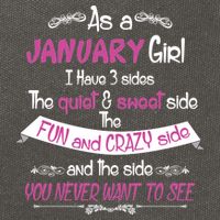 January Girl Sweet But Crazy Funny Birthday Cotton Canvas Backpack
