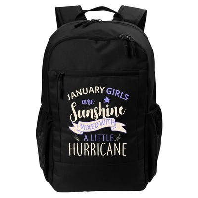 January Girls Are Sunshine Mixed With Hurricane Backpack