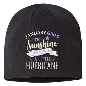 January Girls Are Sunshine Mixed With Hurricane Sustainable Beanie