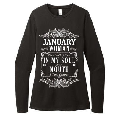 January Woman Funny Birthday Womens CVC Long Sleeve Shirt