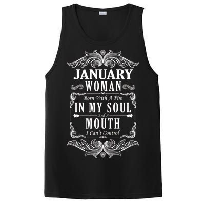 January Woman Funny Birthday PosiCharge Competitor Tank