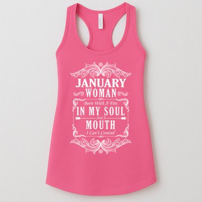 January Woman Funny Birthday Womens Tank Top