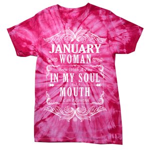 January Woman Funny Birthday Tie-Dye T-Shirt