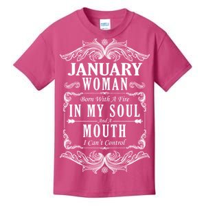 January Woman Funny Birthday Kids T-Shirt