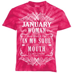 January Woman Funny Birthday Kids Tie-Dye T-Shirt