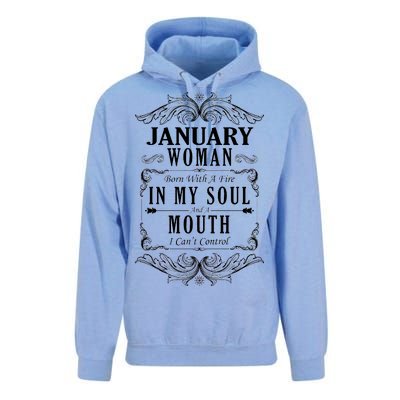 January Woman Funny Birthday Unisex Surf Hoodie