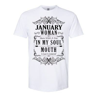 January Woman Funny Birthday Softstyle® CVC T-Shirt