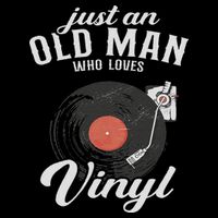 Just An Old Man Who Loves Vinyl Turntable Vinyl Record Doggie Tank