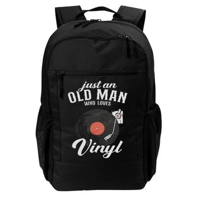 Just An Old Man Who Loves Vinyl Turntable Vinyl Record Backpack