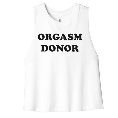 Jensen Ackles Orgasm Donor Ask For Your Free Sample Women's Racerback Cropped Tank