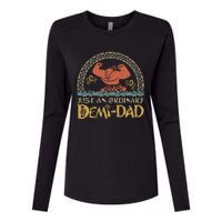 Just An Ordinary Demi Dad Funny Daddy Father Family Womens Cotton Relaxed Long Sleeve T-Shirt