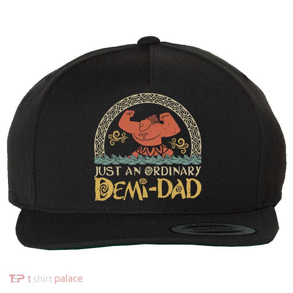 Just An Ordinary Demi Dad Funny Daddy Father Family Wool Snapback Cap