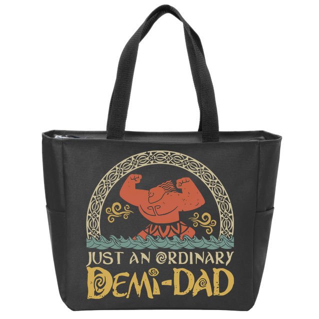 Just An Ordinary Demi Dad Funny Daddy Father Family Zip Tote Bag