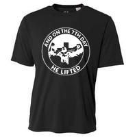 Jesus And On The 7th Day He Lifted Novelty Cooling Performance Crew T-Shirt